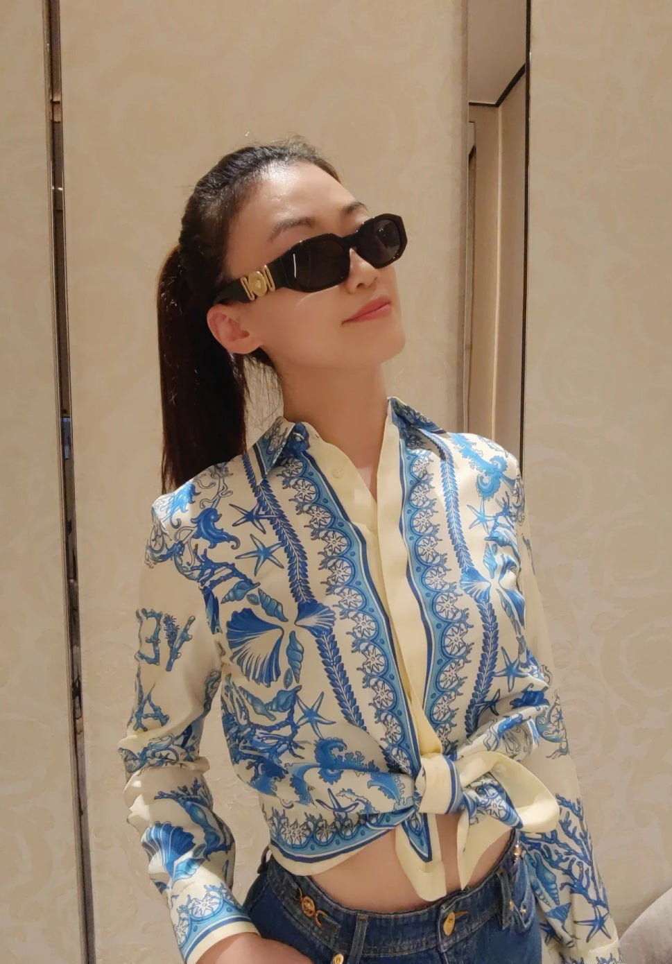 Versa* barocco silk shirt