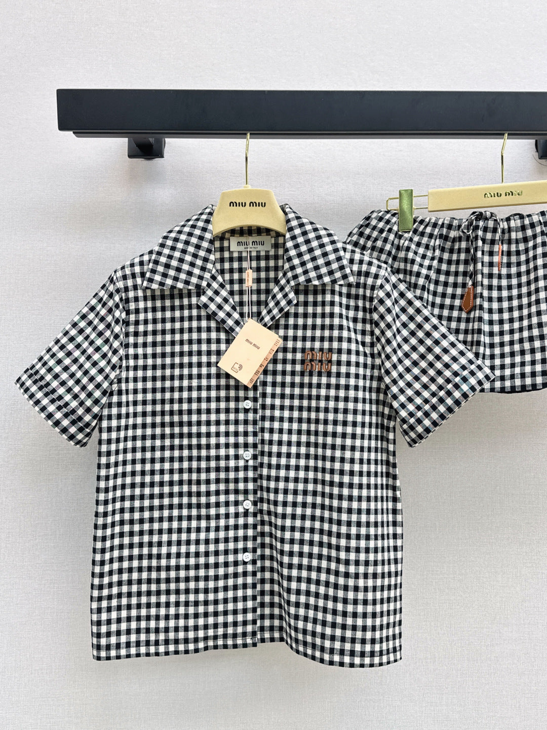M*u 25ss checked cotton suit