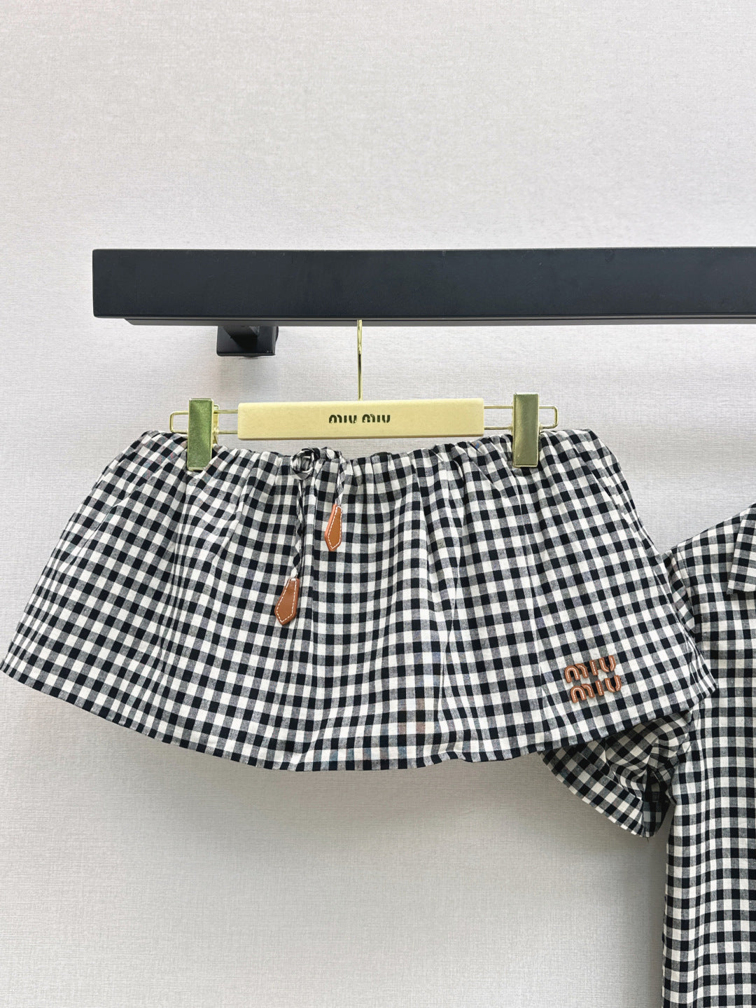 M*u 25ss checked cotton suit