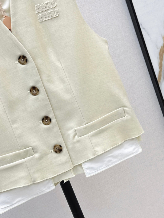 M*u 25ss color-blocked vest