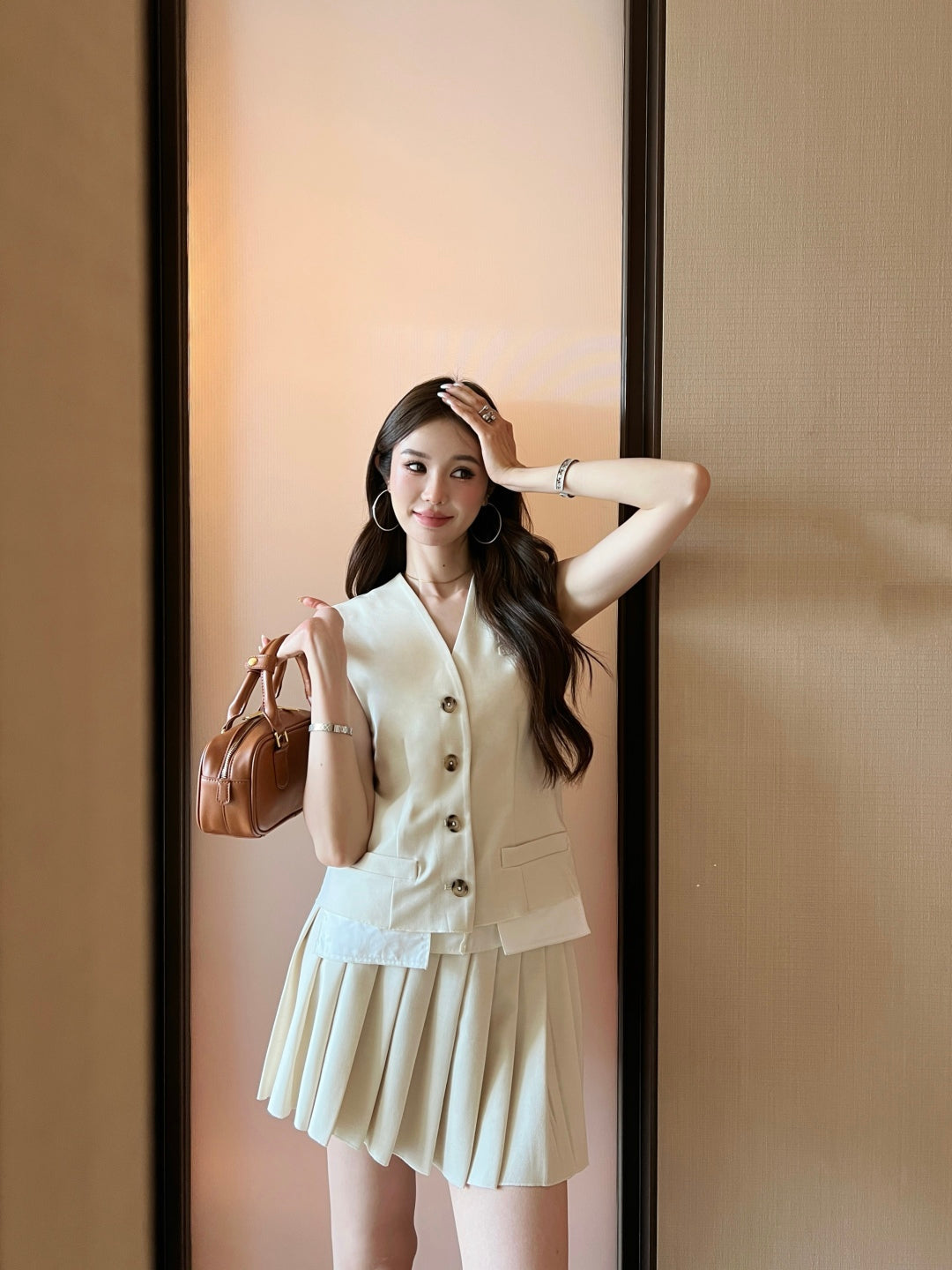 M*u 25ss color-blocked vest