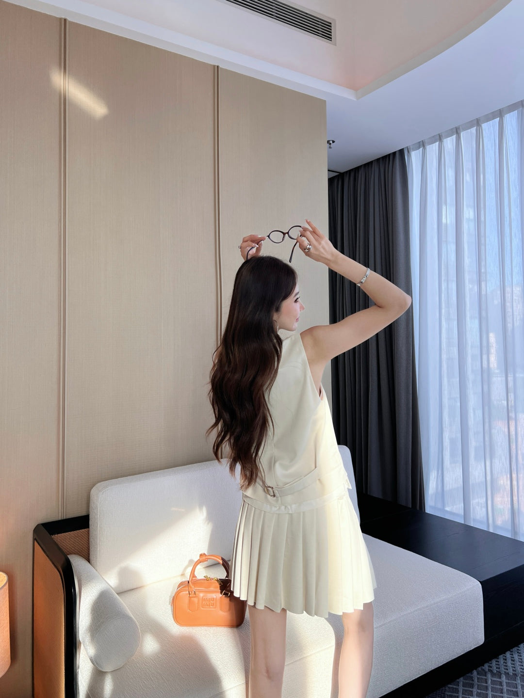 M*u 25ss color-blocked vest