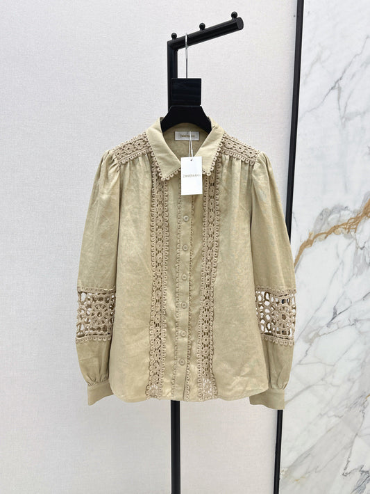 Zim* 25ss embroidered linen shirt
