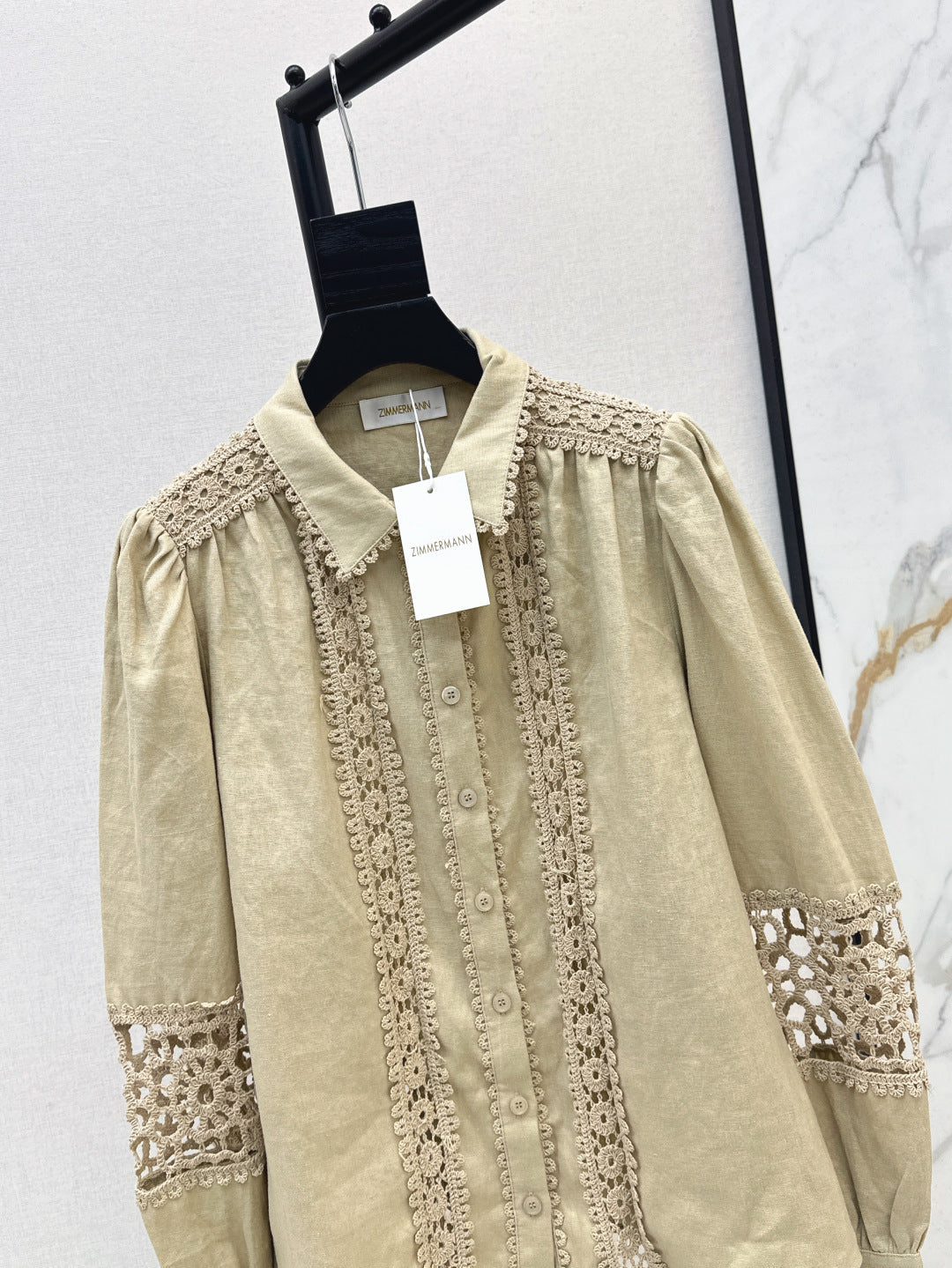 Zim* 25ss embroidered linen shirt