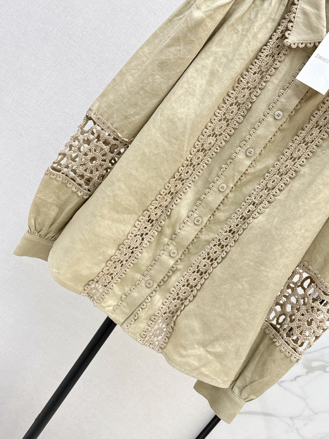 Zim* 25ss embroidered linen shirt