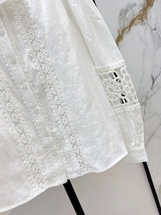 Zim* 25ss embroidered linen shirt