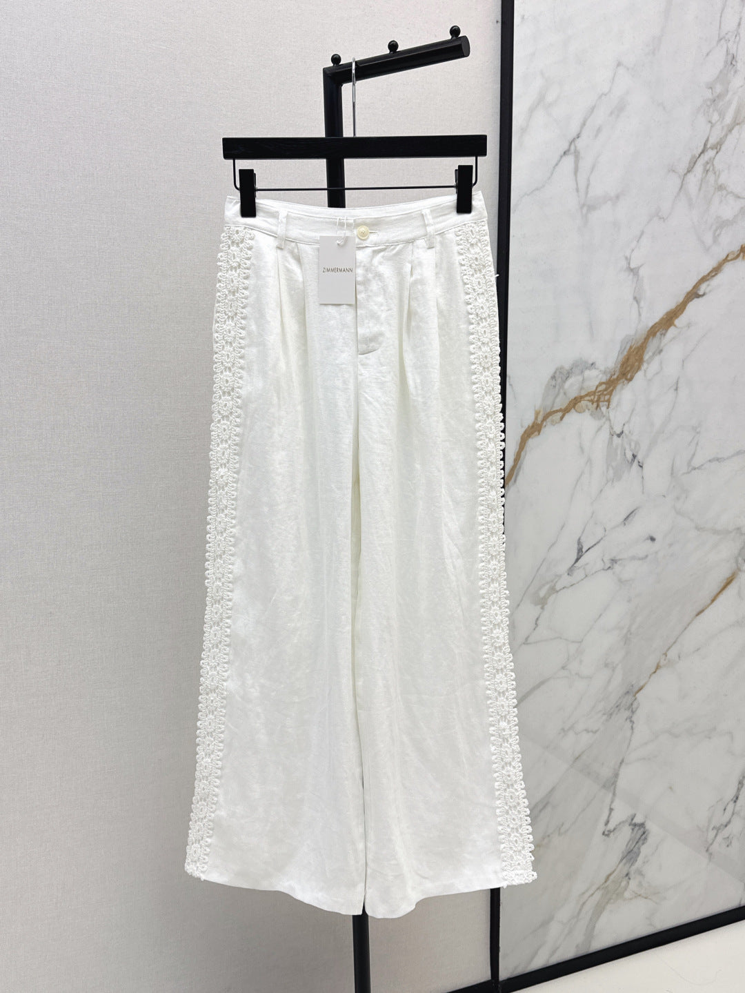 Zim* 25ss embroidered linen pants