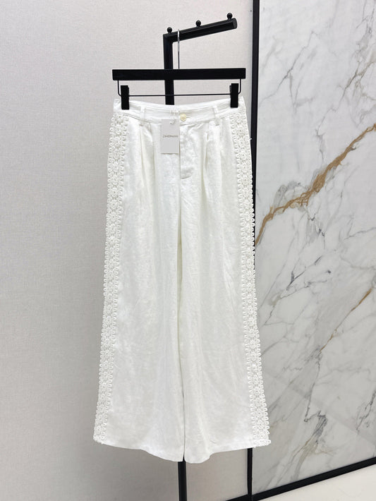Zim* 25ss embroidered linen pants
