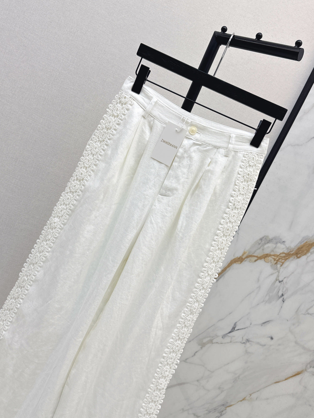 Zim* 25ss embroidered linen pants