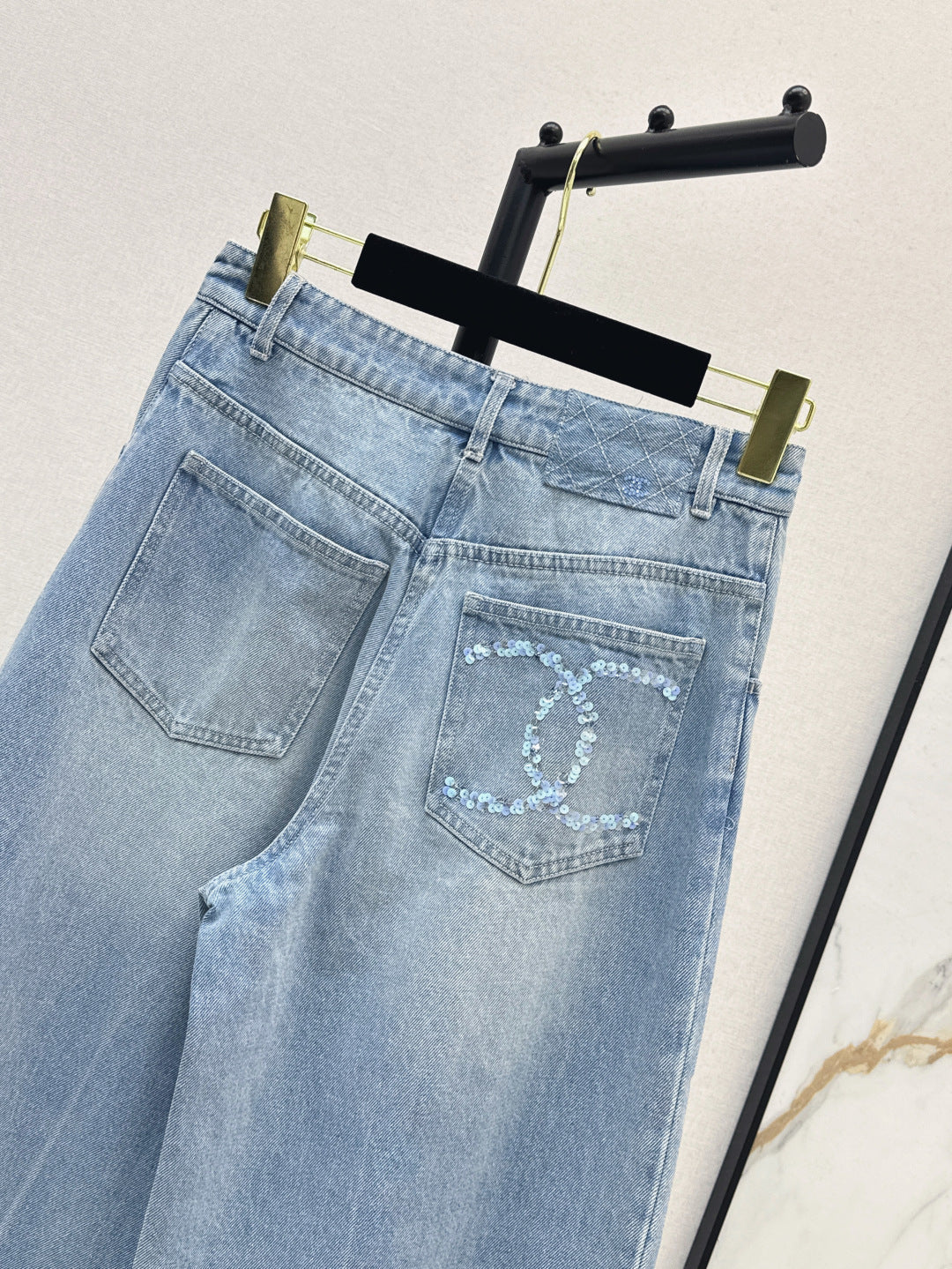 C*nel 25ss sequins embroidered jeans