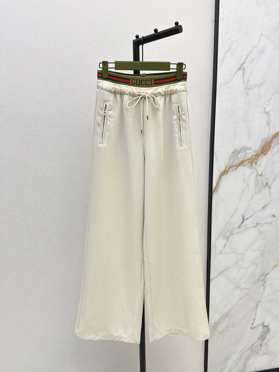 Gu* 25ss drawstring pants with web