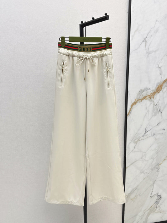 Gu* 25ss drawstring pants with web
