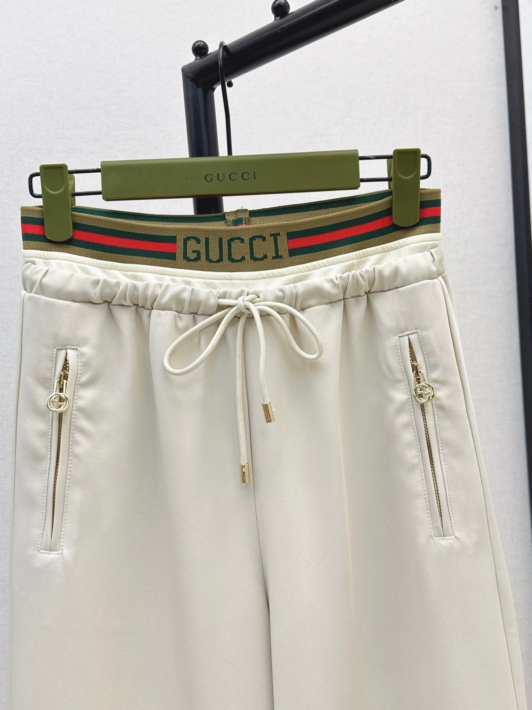 Gu* 25ss drawstring pants with web