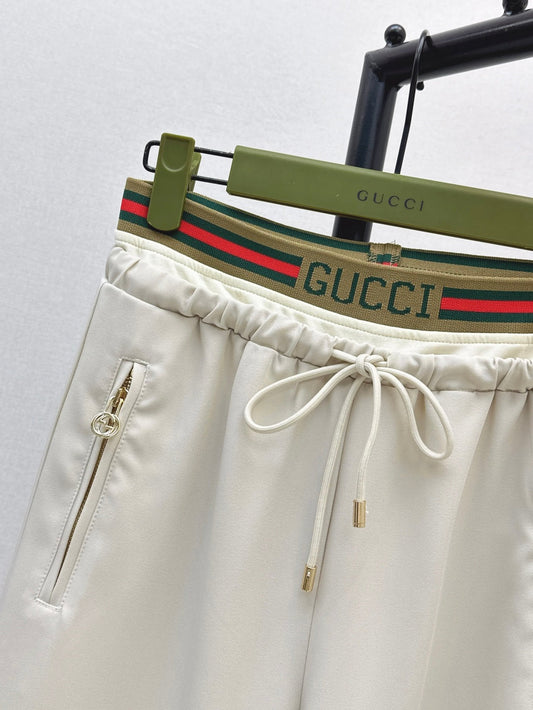 Gu* 25ss drawstring pants with web