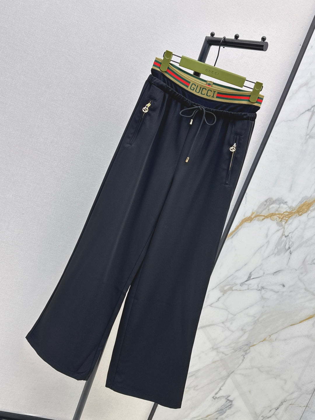 Gu* 25ss drawstring pants with web