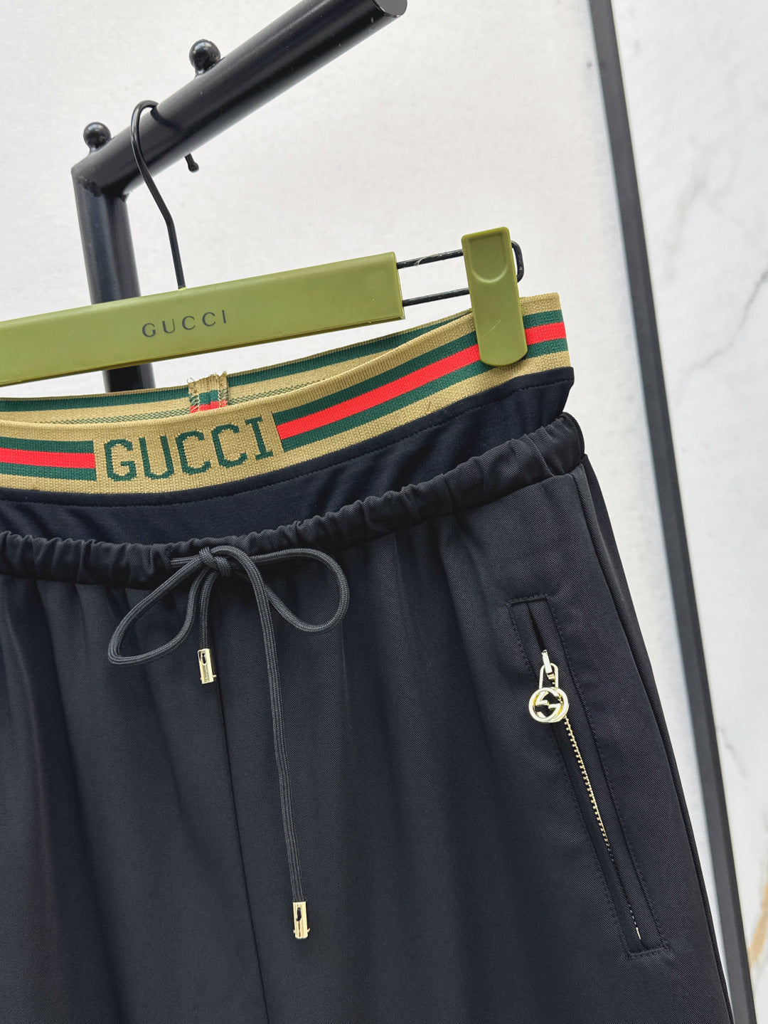 Gu* 25ss drawstring pants with web