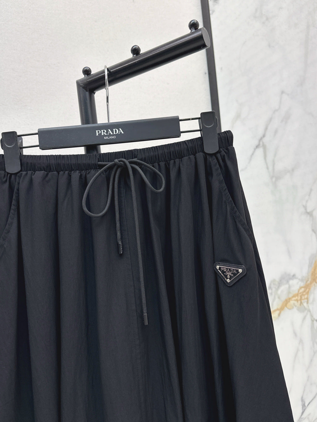 Pra* 25ss drawstring flared skirts