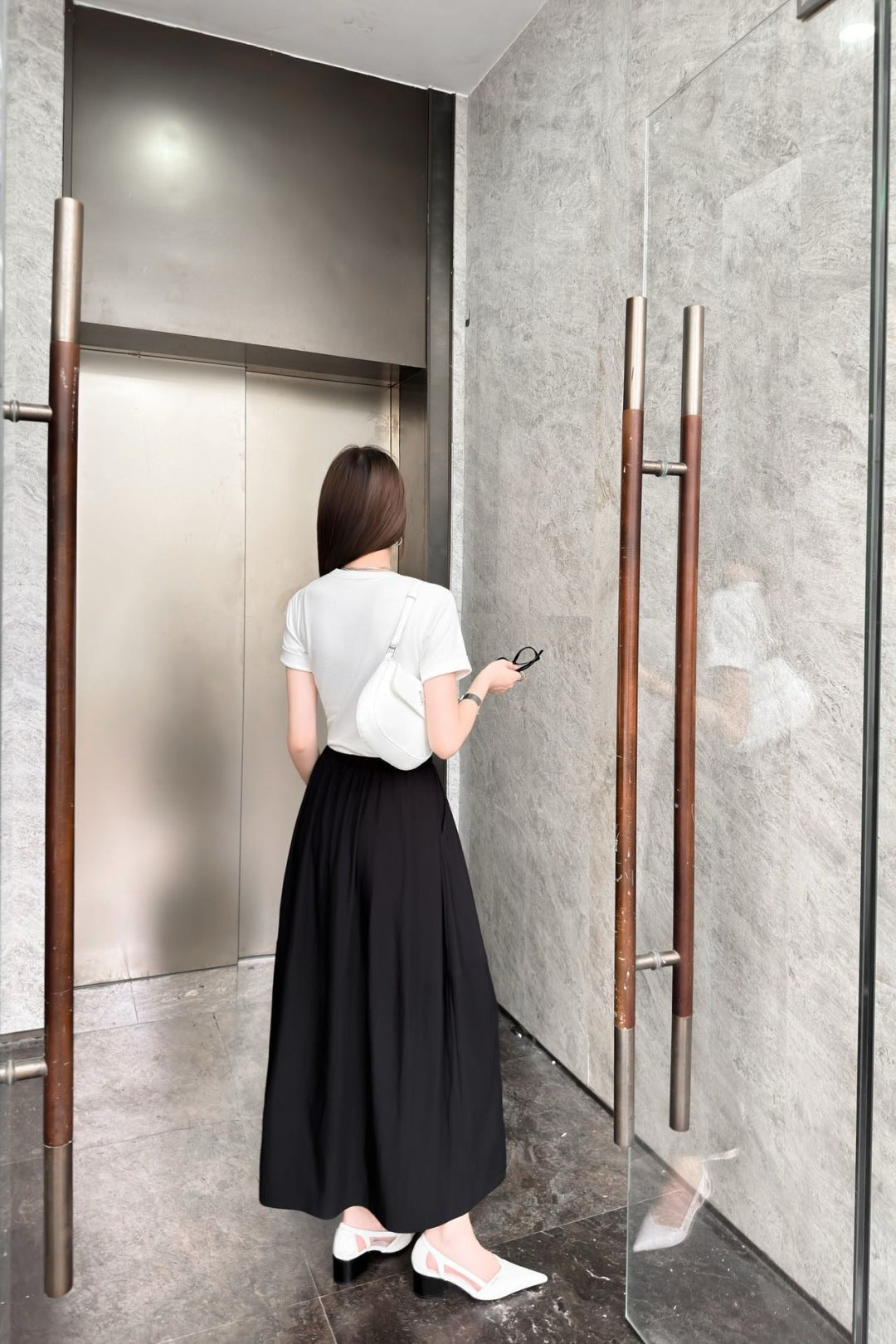 Pra* 25ss drawstring flared skirts