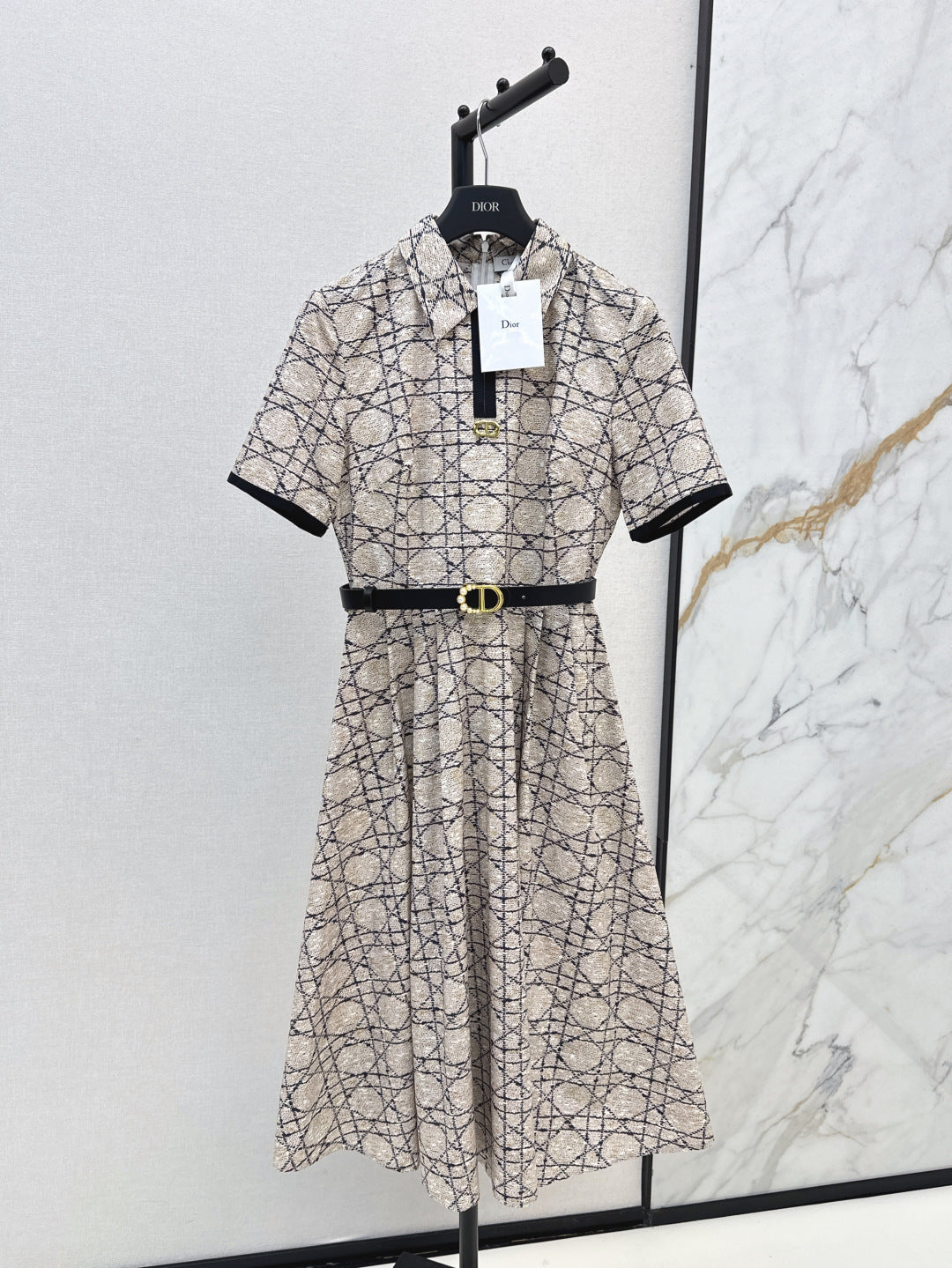 D*r 25ss macrocannage belted dress