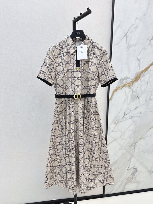 D*r 25ss macrocannage belted dress