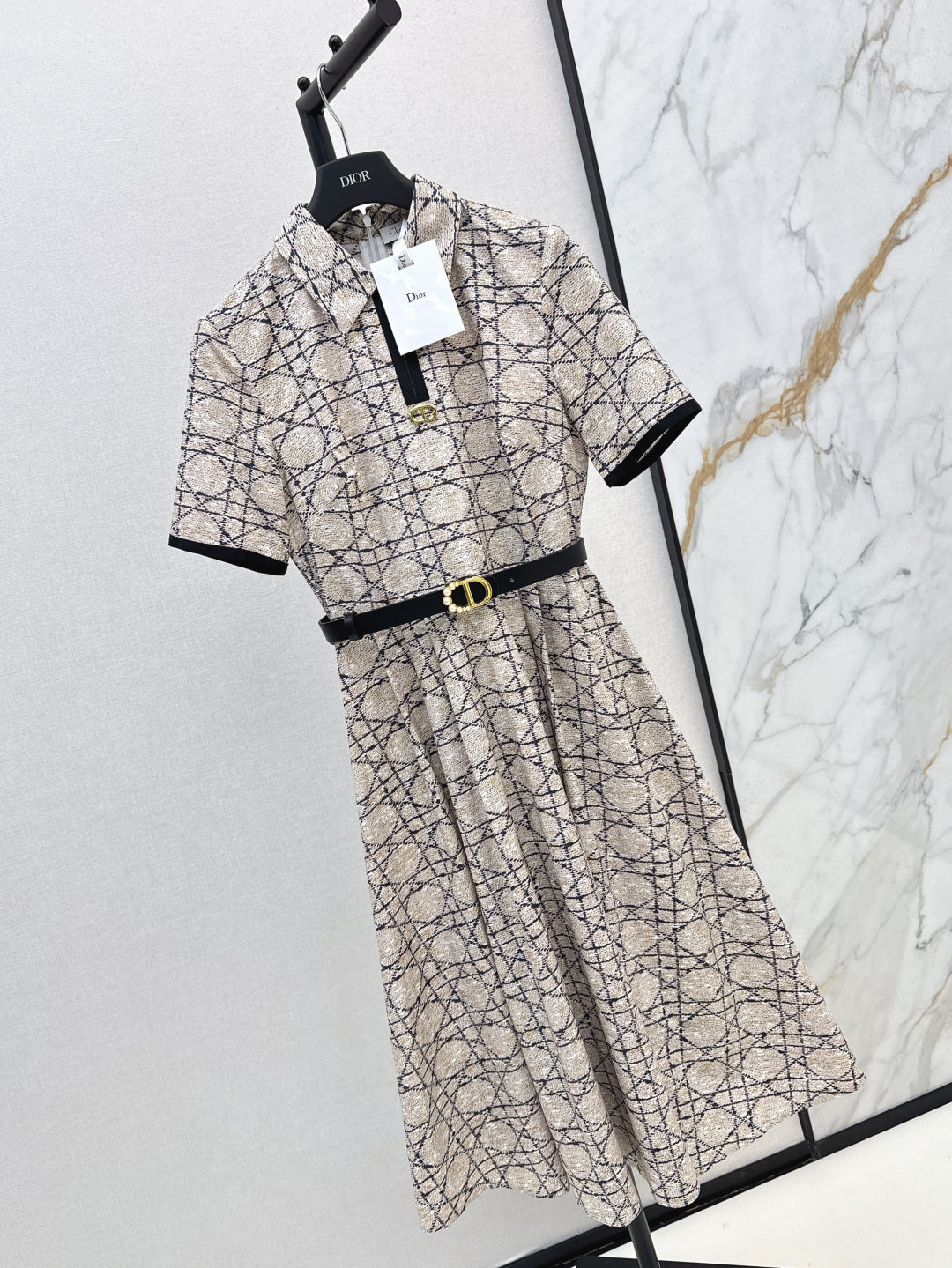 D*r 25ss macrocannage belted dress