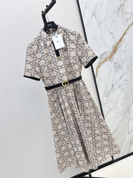 D*r 25ss macrocannage belted dress