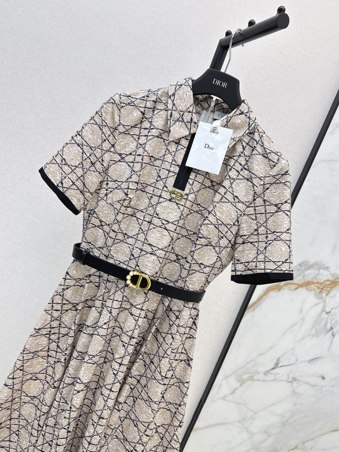 D*r 25ss macrocannage belted dress