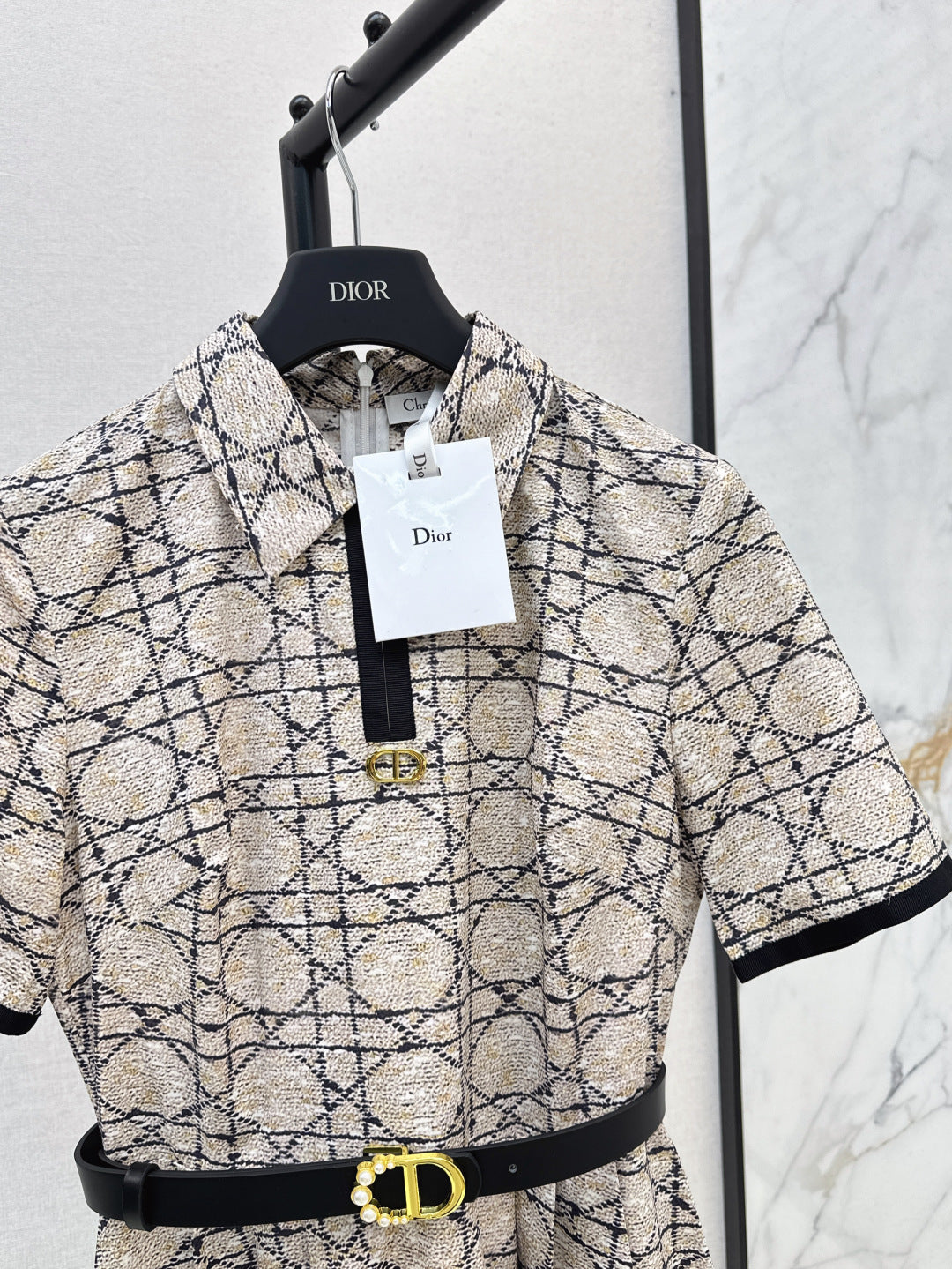 D*r 25ss macrocannage belted dress