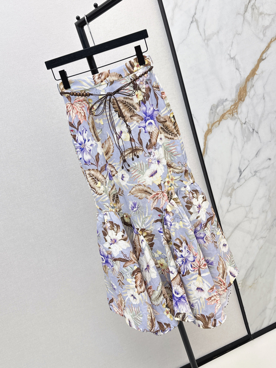 Zim* 25ss floral printed pencil skirt