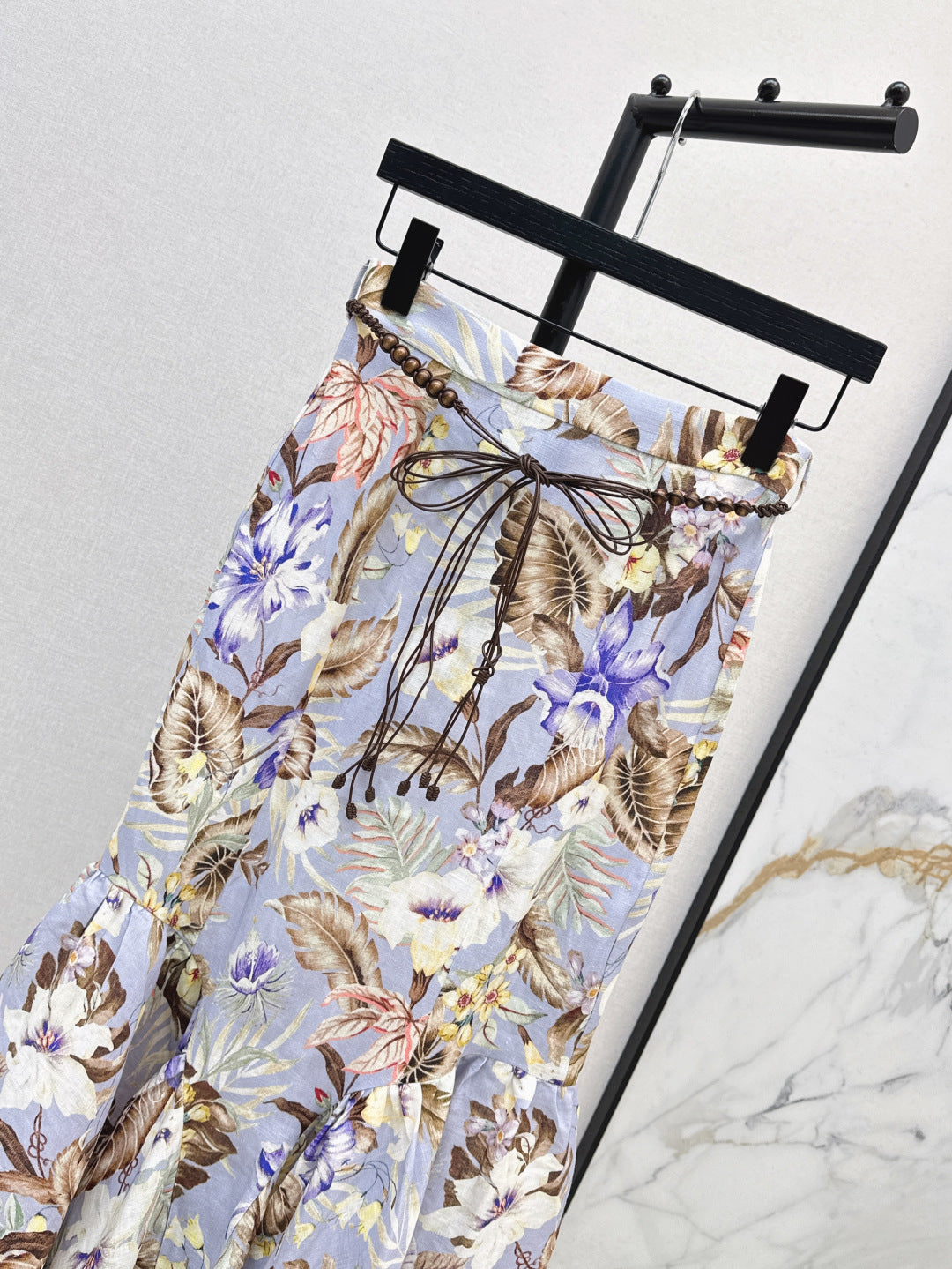 Zim* 25ss floral printed pencil skirt