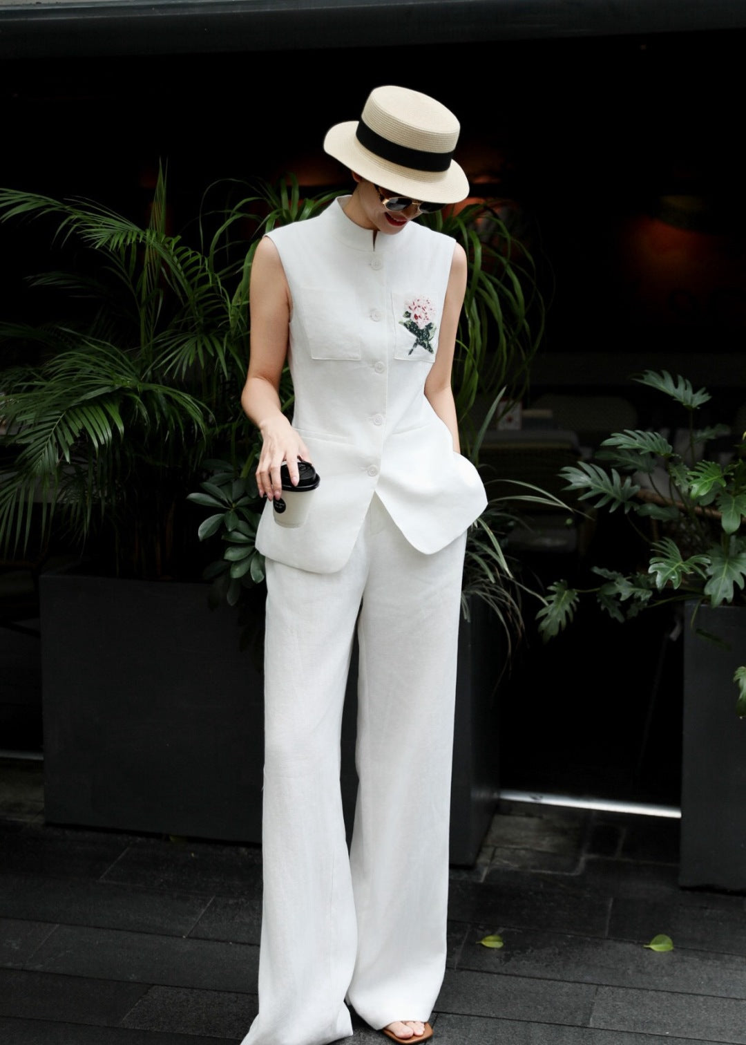 Lor*P 25ss linen vest set