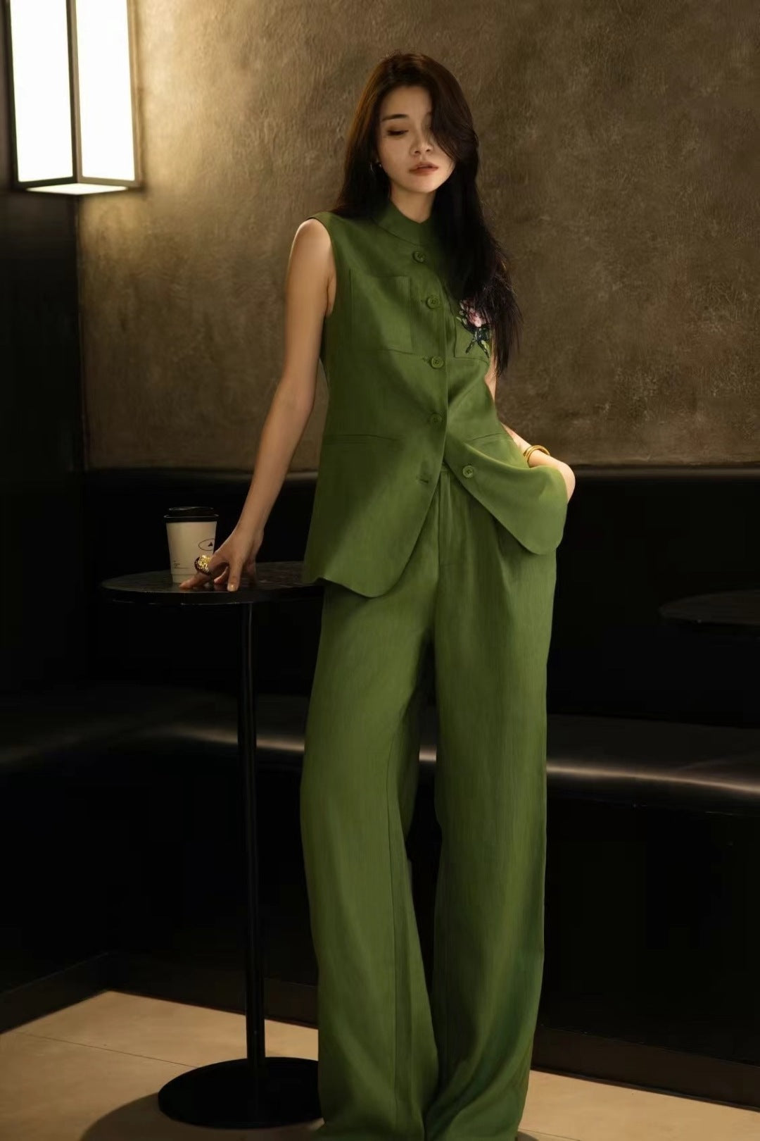 Lor*P 25ss linen vest set