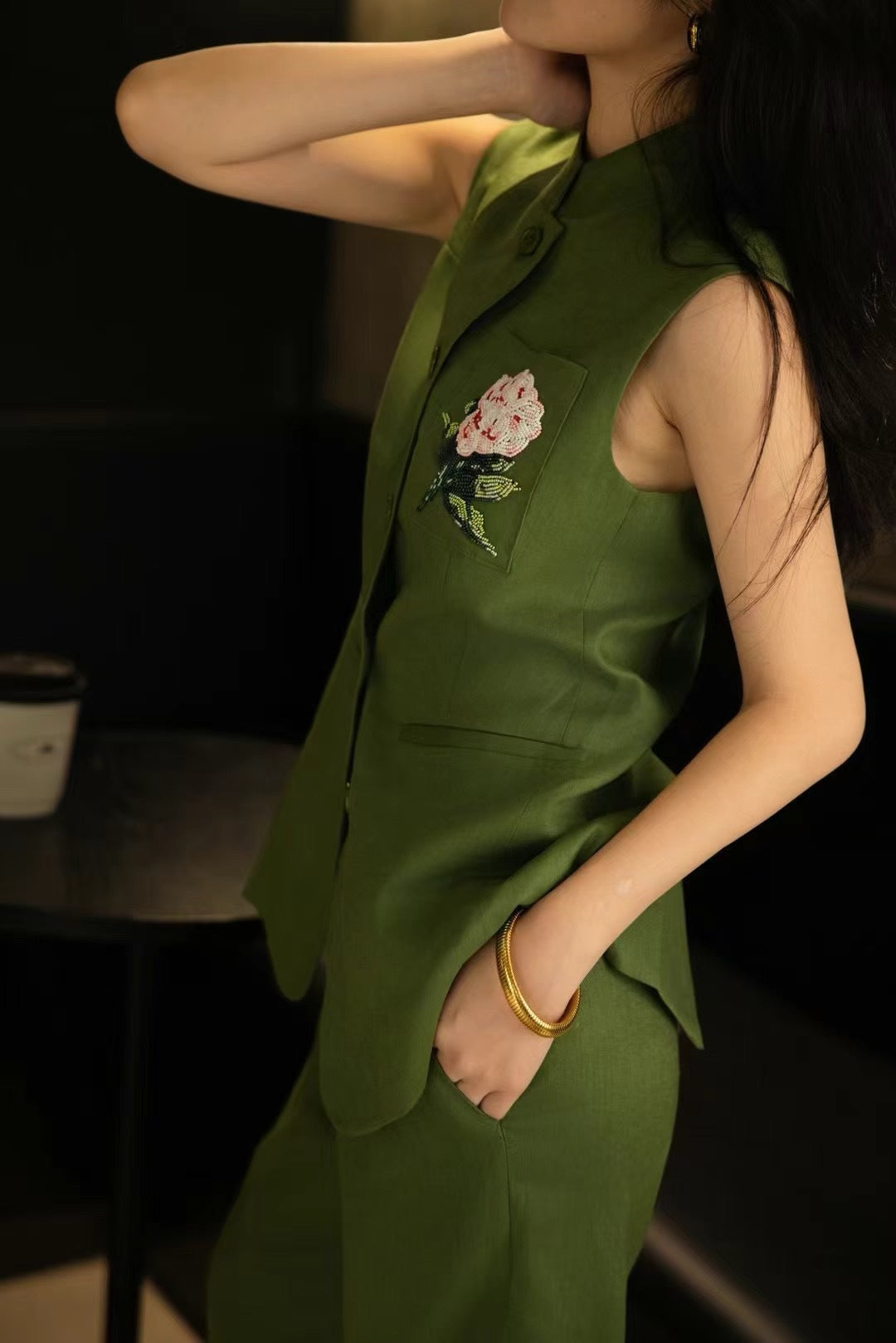 Lor*P 25ss linen vest set