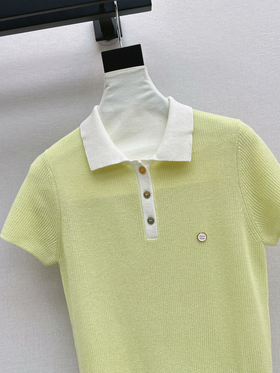 M*u 25ss knitted polo shirt