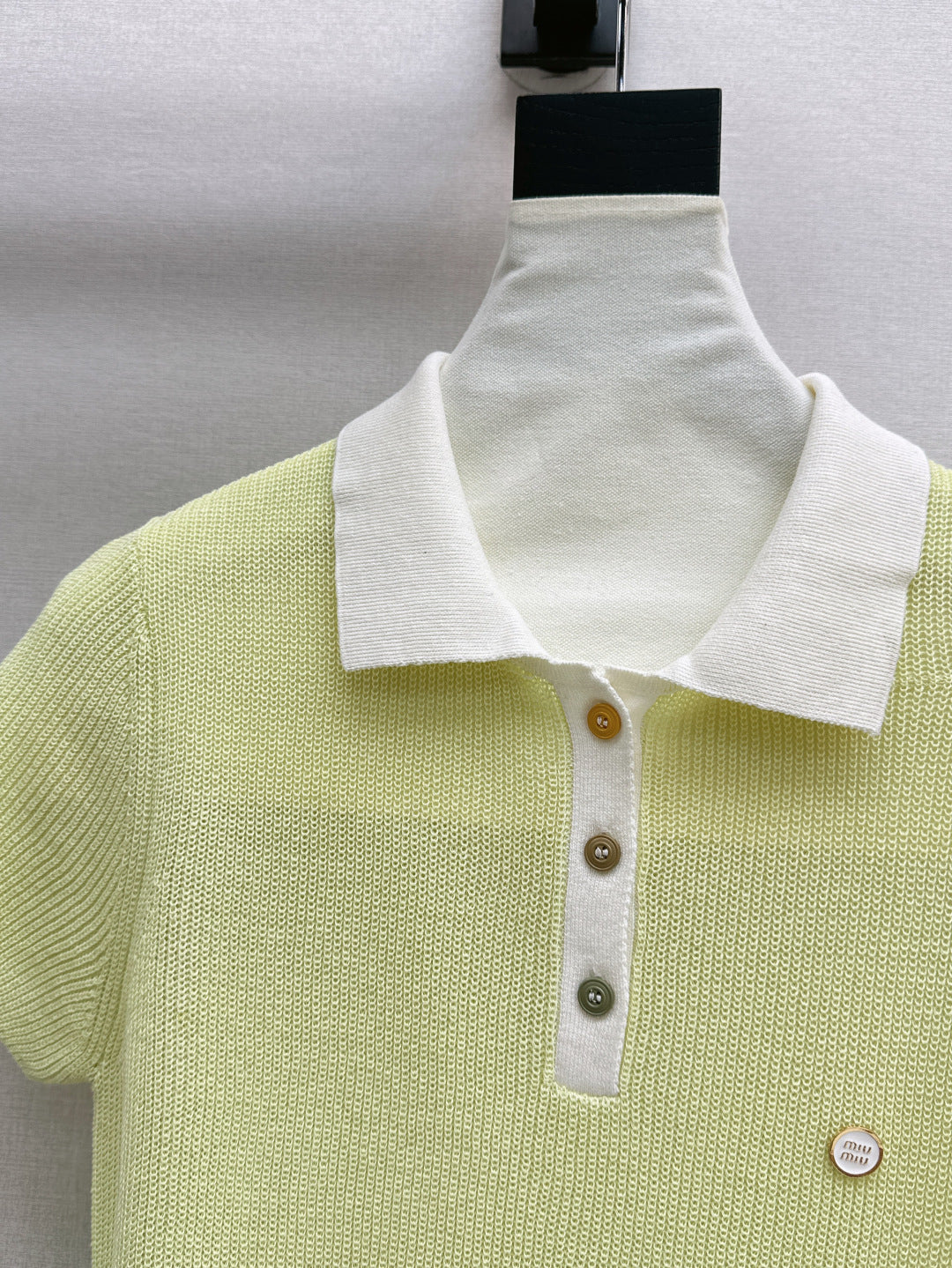 M*u 25ss knitted polo shirt