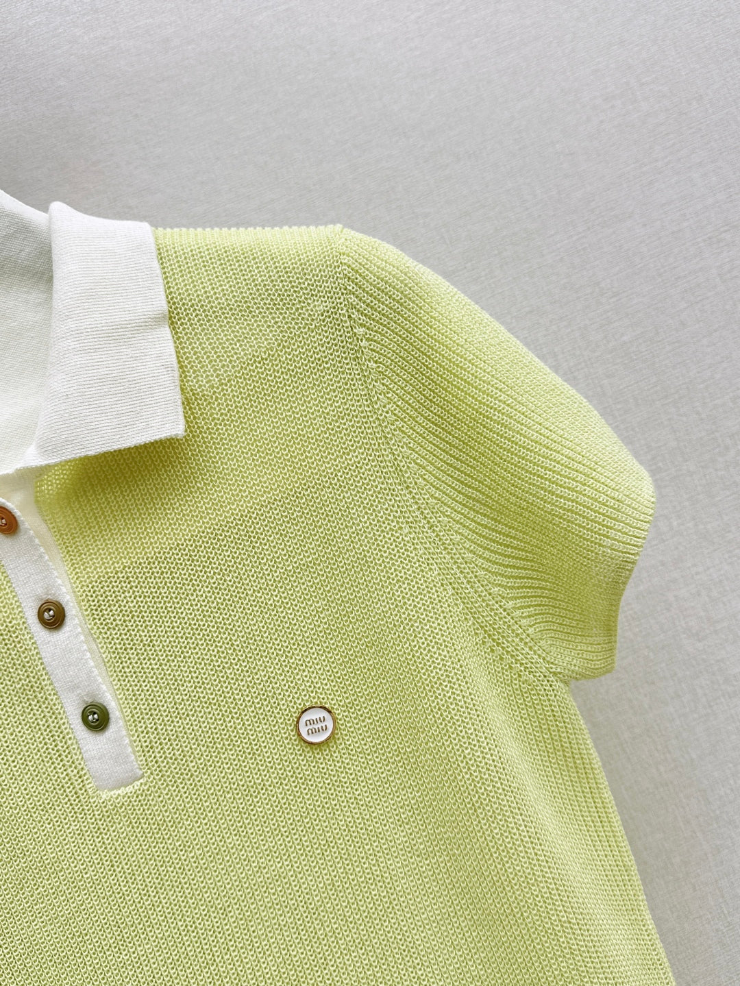 M*u 25ss knitted polo shirt