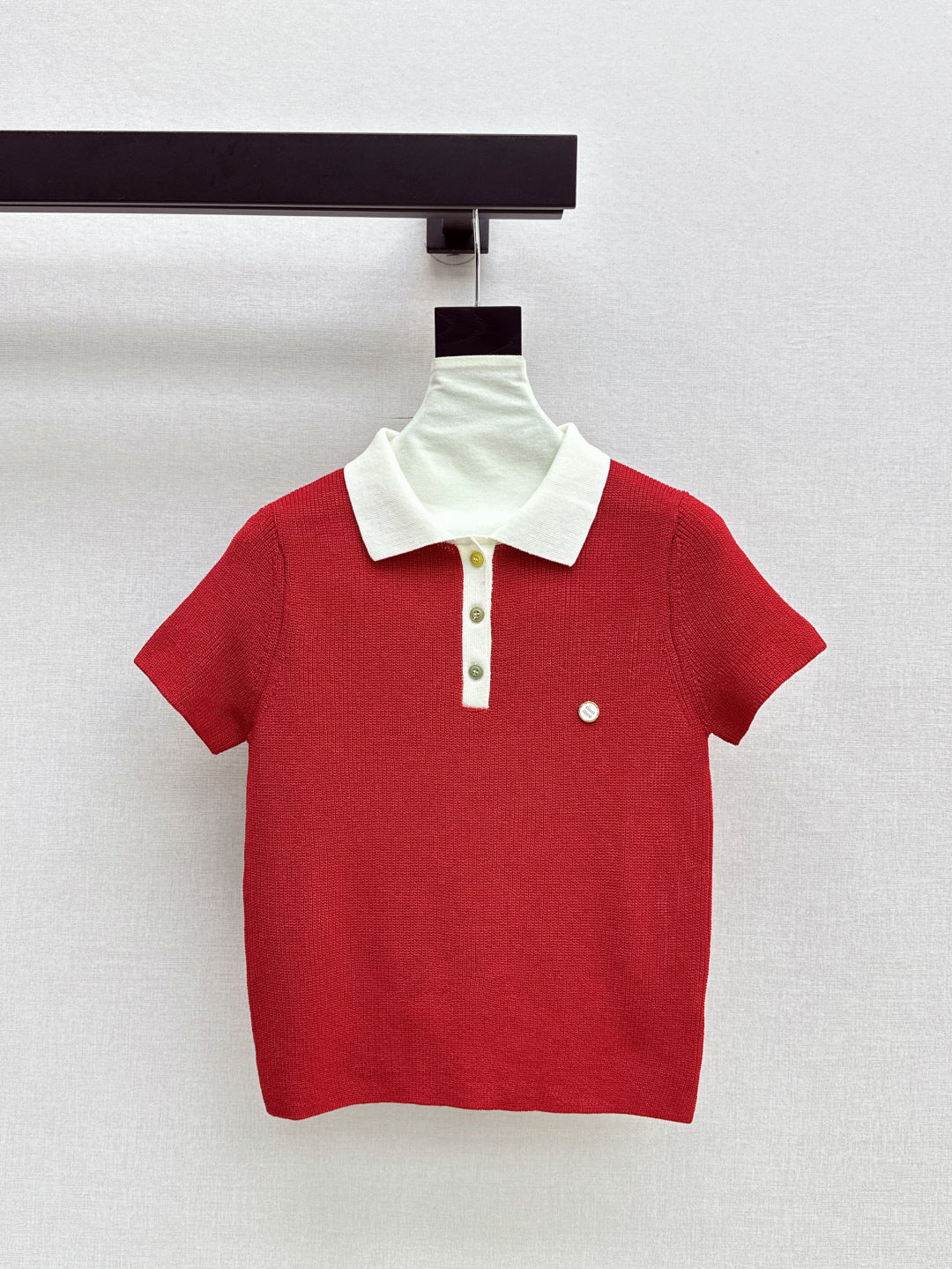 M*u 25ss knitted polo shirt