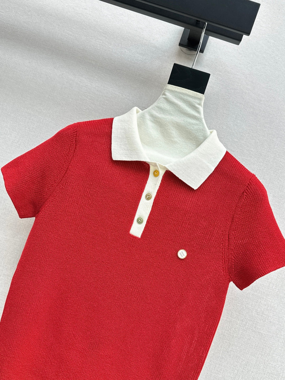M*u 25ss knitted polo shirt