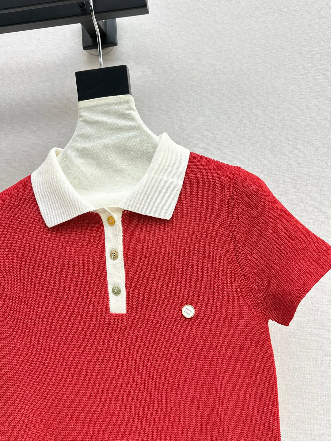 M*u 25ss knitted polo shirt