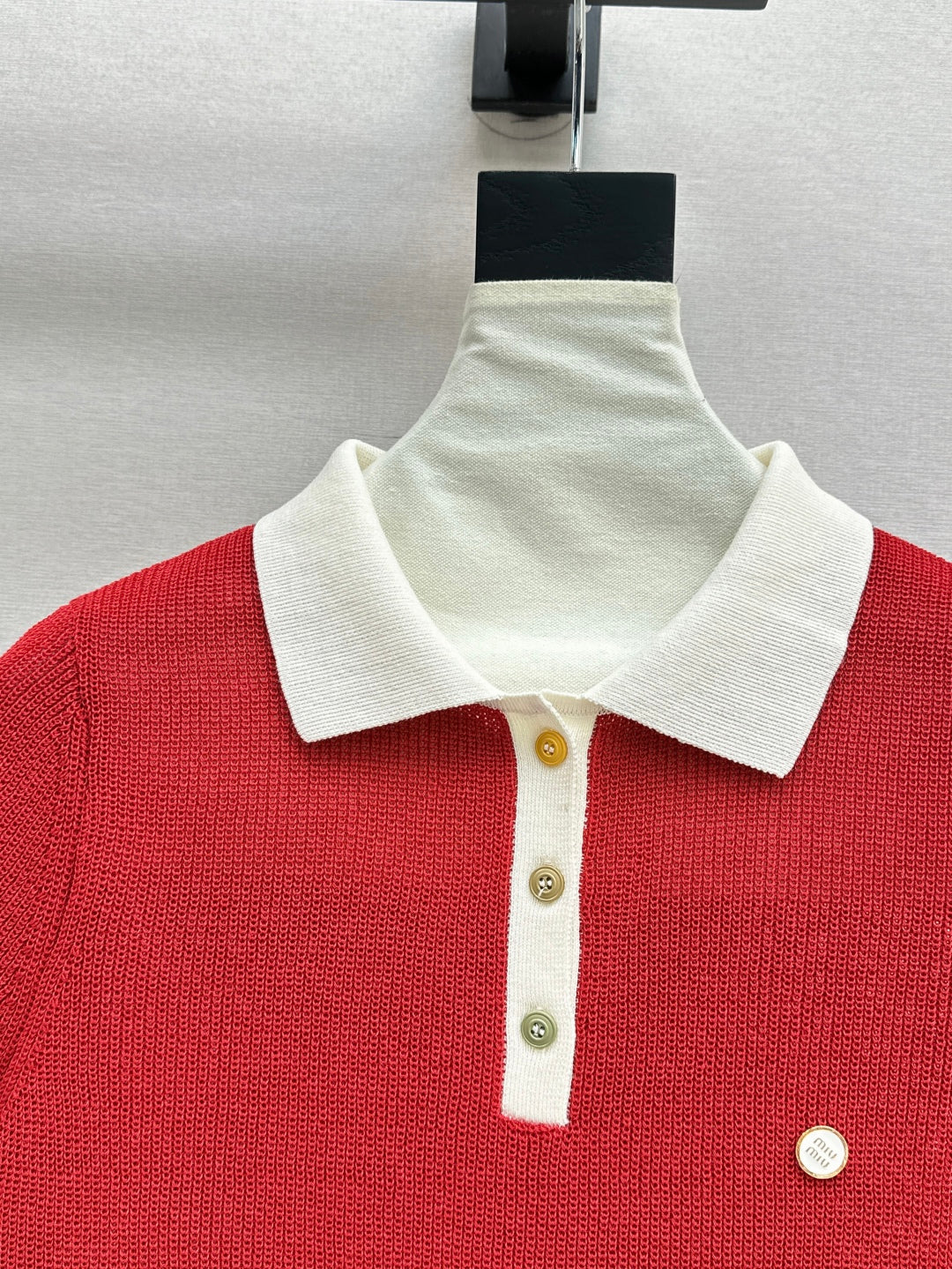 M*u 25ss knitted polo shirt