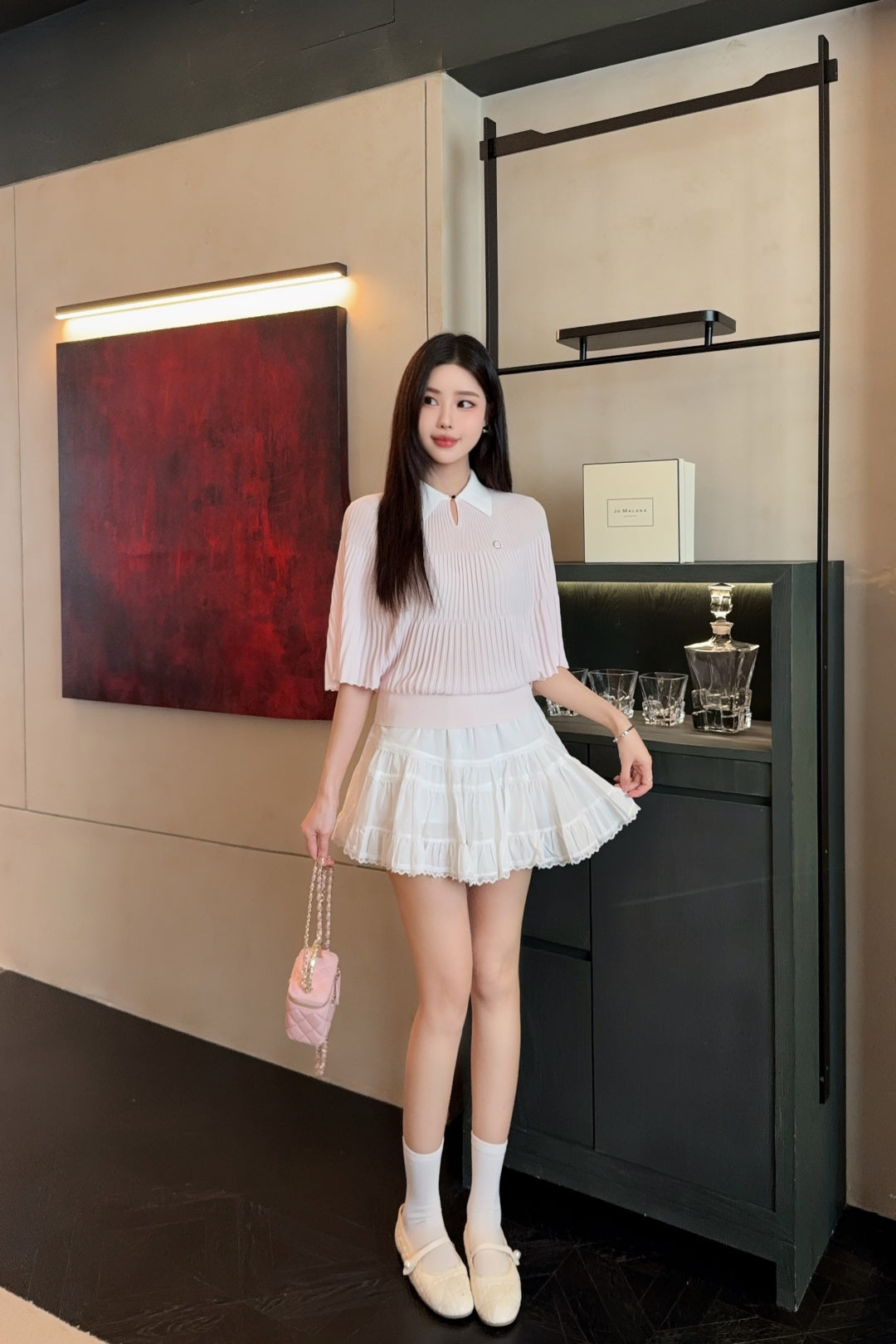 M*u 25ss knitted cape top