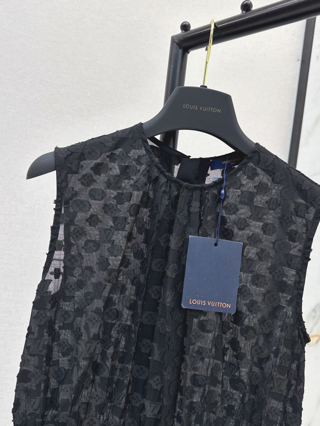 Loui* 25ss monogram jacquard tiered dress