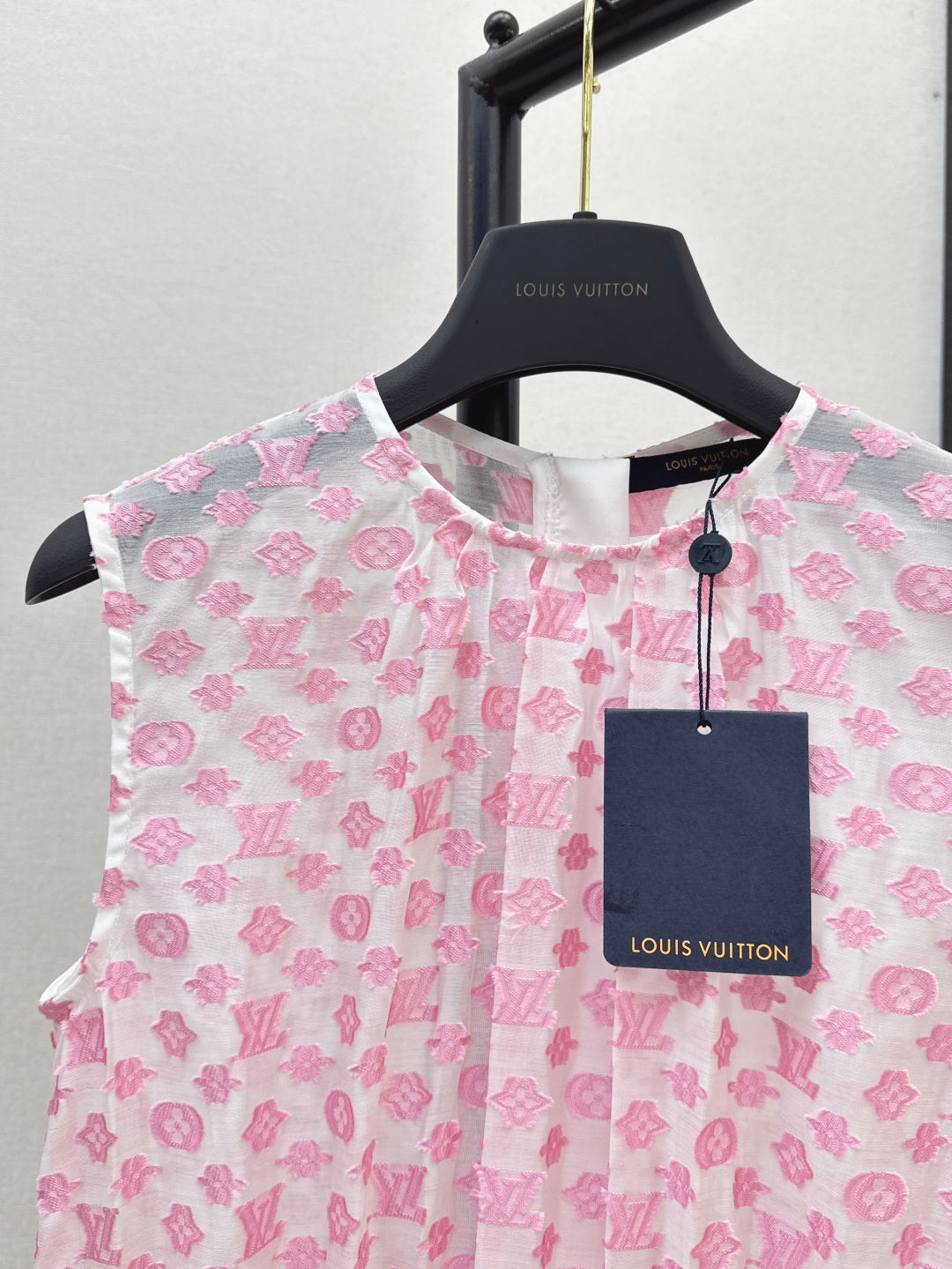 Loui* 25ss monogram jacquard tiered dress