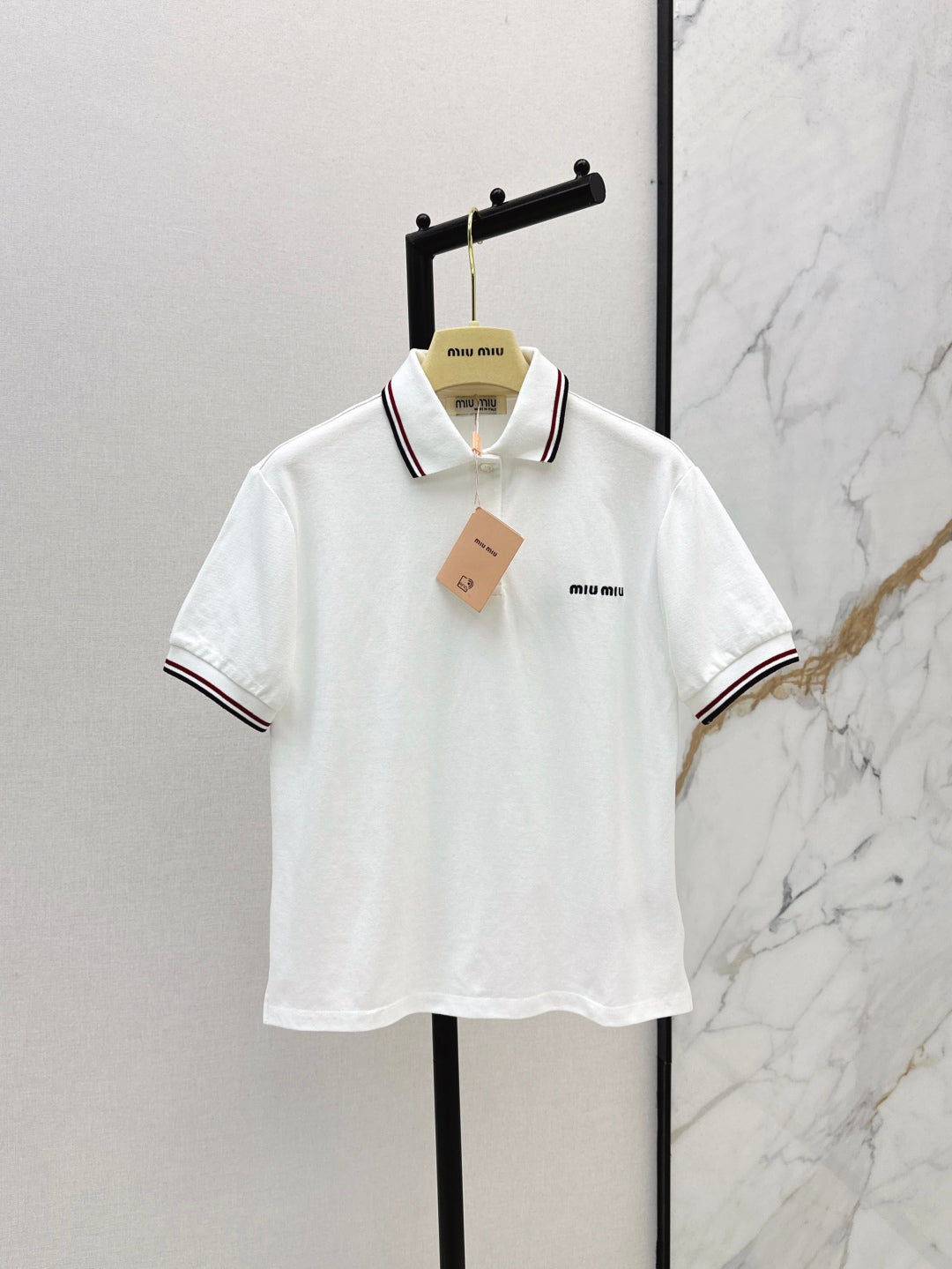 M*u 25ss embroidered polo shirt