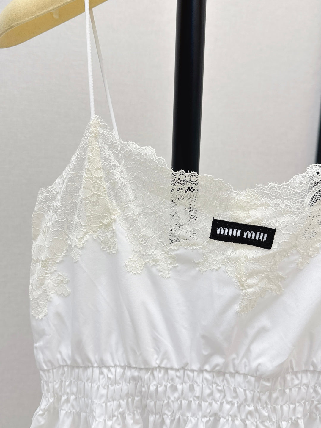 M*u 25ss poplin and lace dress