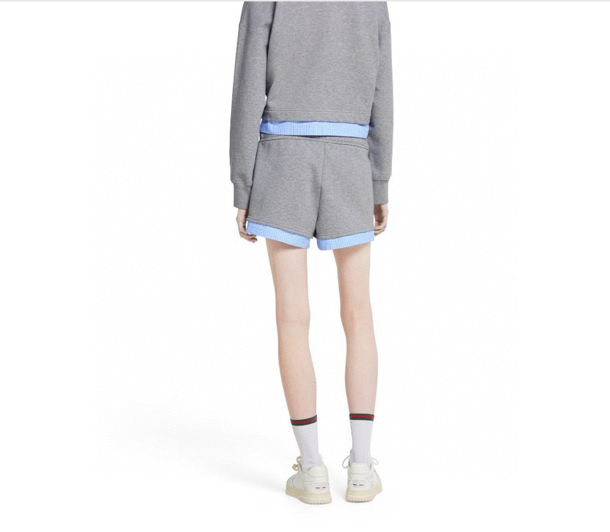 Gu* 25ss embroidered cotton sweatshirt set