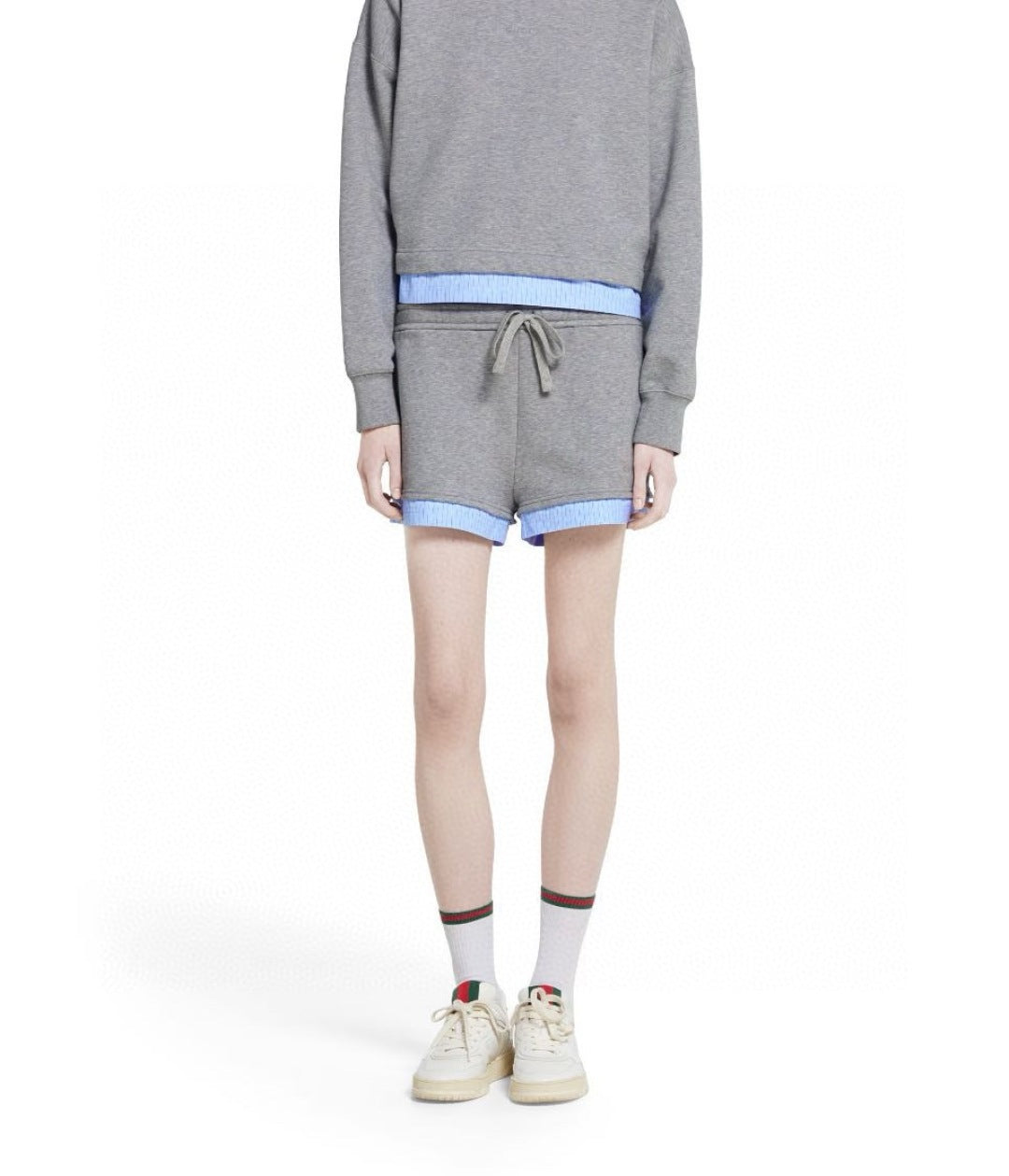 Gu* 25ss embroidered cotton sweatshirt set