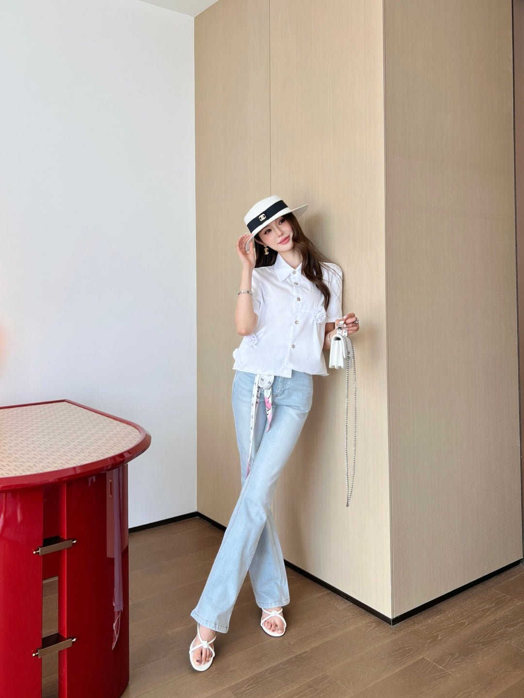 C*nel 25ss 3D flower shirt