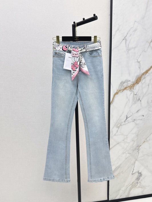 C*nel 25ss slim jeans with scraf