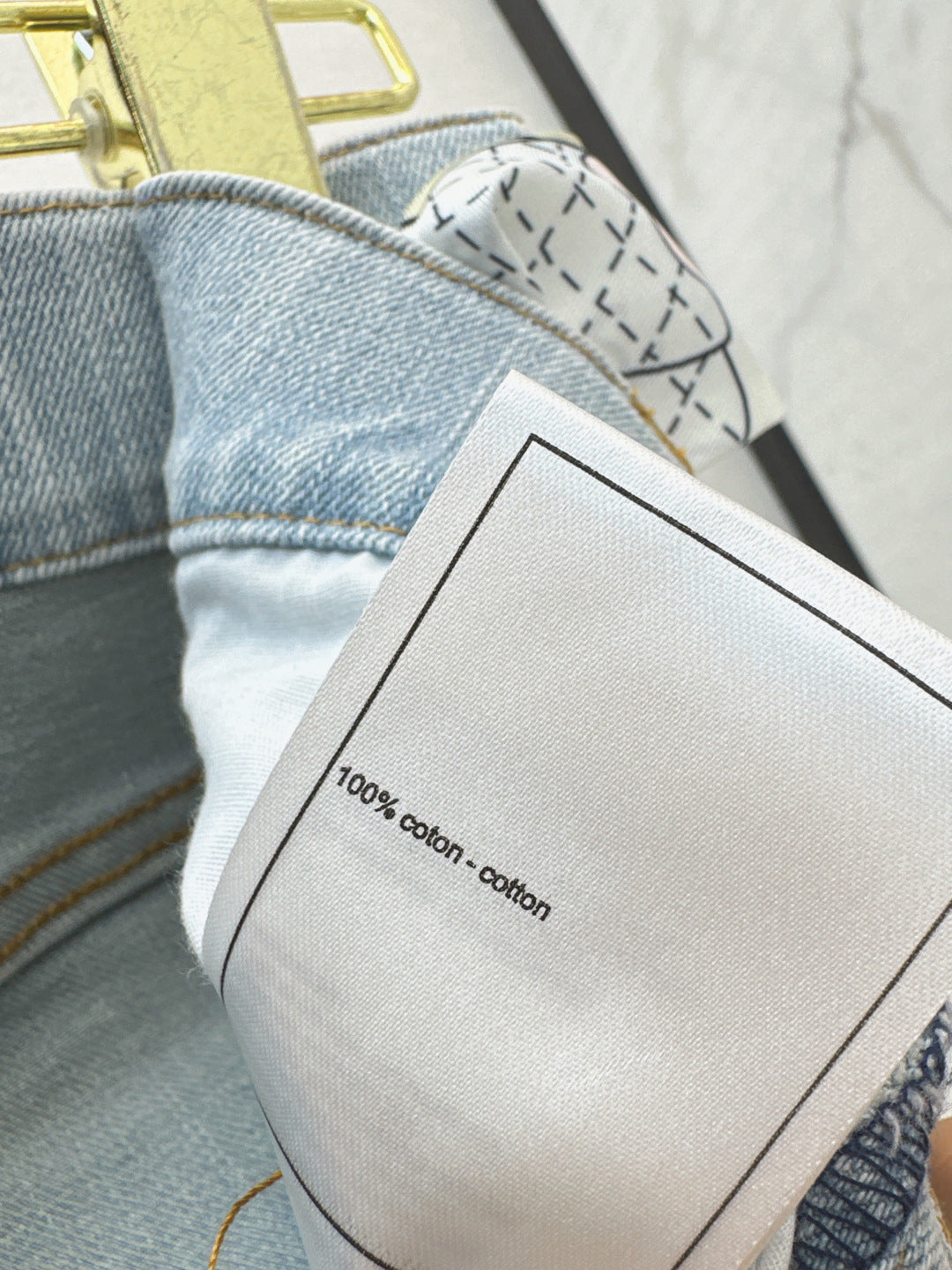 C*nel 25ss slim jeans with scraf